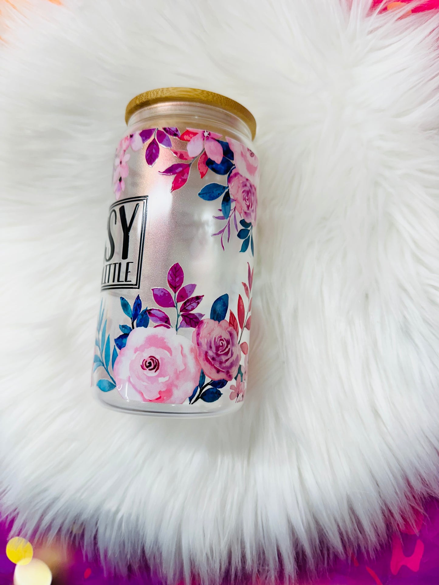 16oz Glass Cup - classy but I cuss