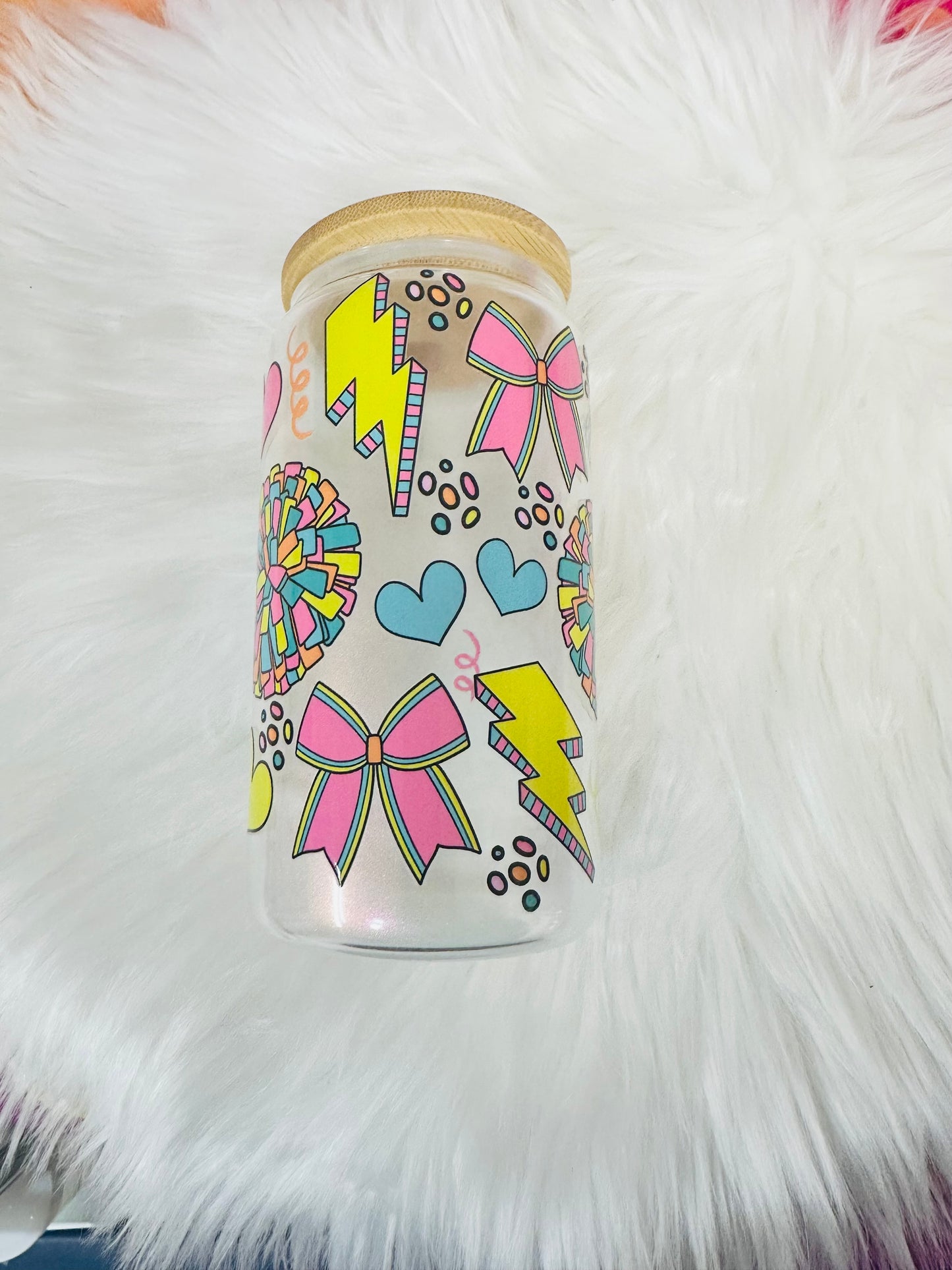16oz Glass Can - cheer mama