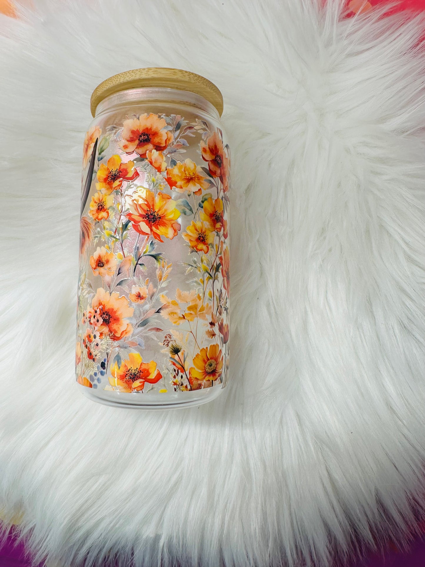 16oz Glass Cup - cow