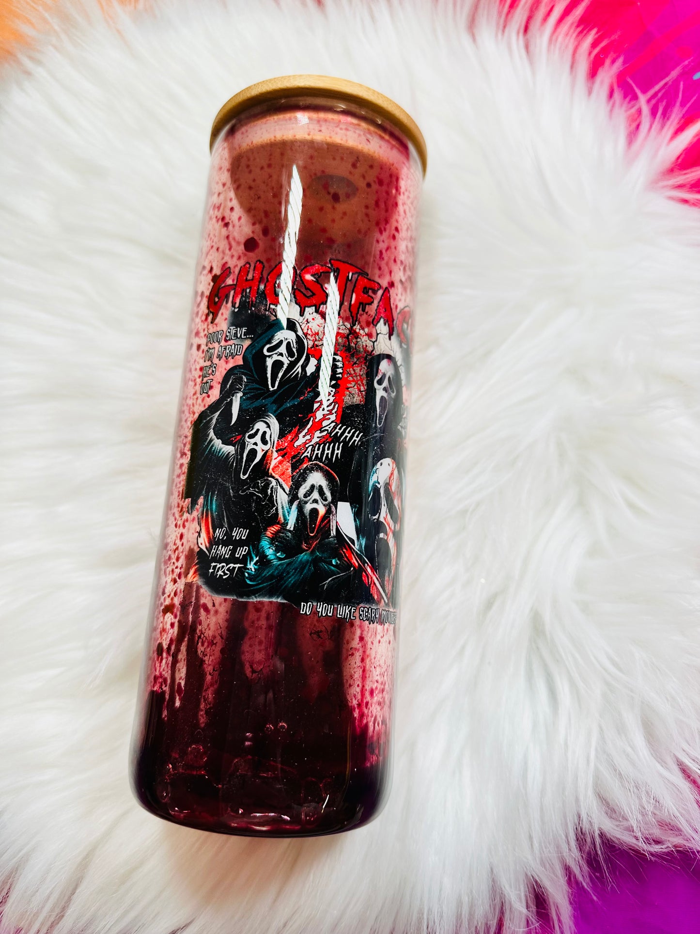 20oz Ghost Face Blood Drip