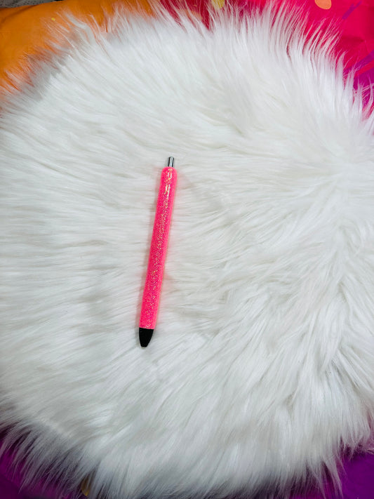 Pink glitter | refillable pen