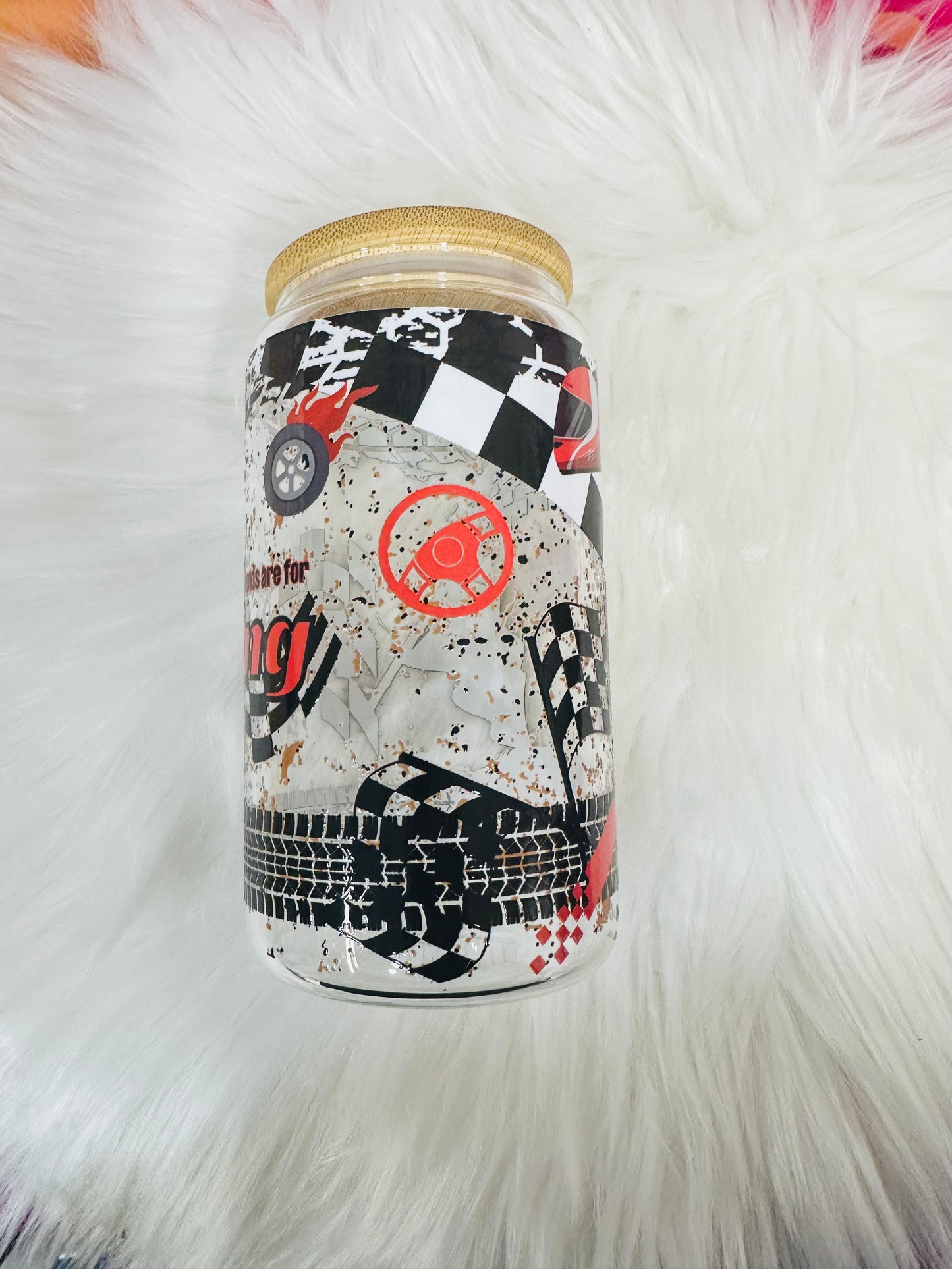 16oz Glass Can - racing