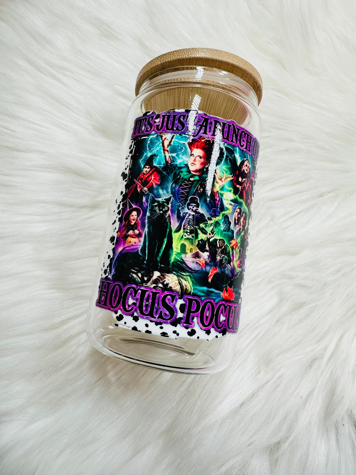 12oz Glass Cup - Hocus Pocus