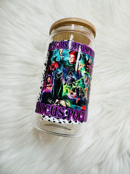 12oz Glass Cup - Hocus Pocus