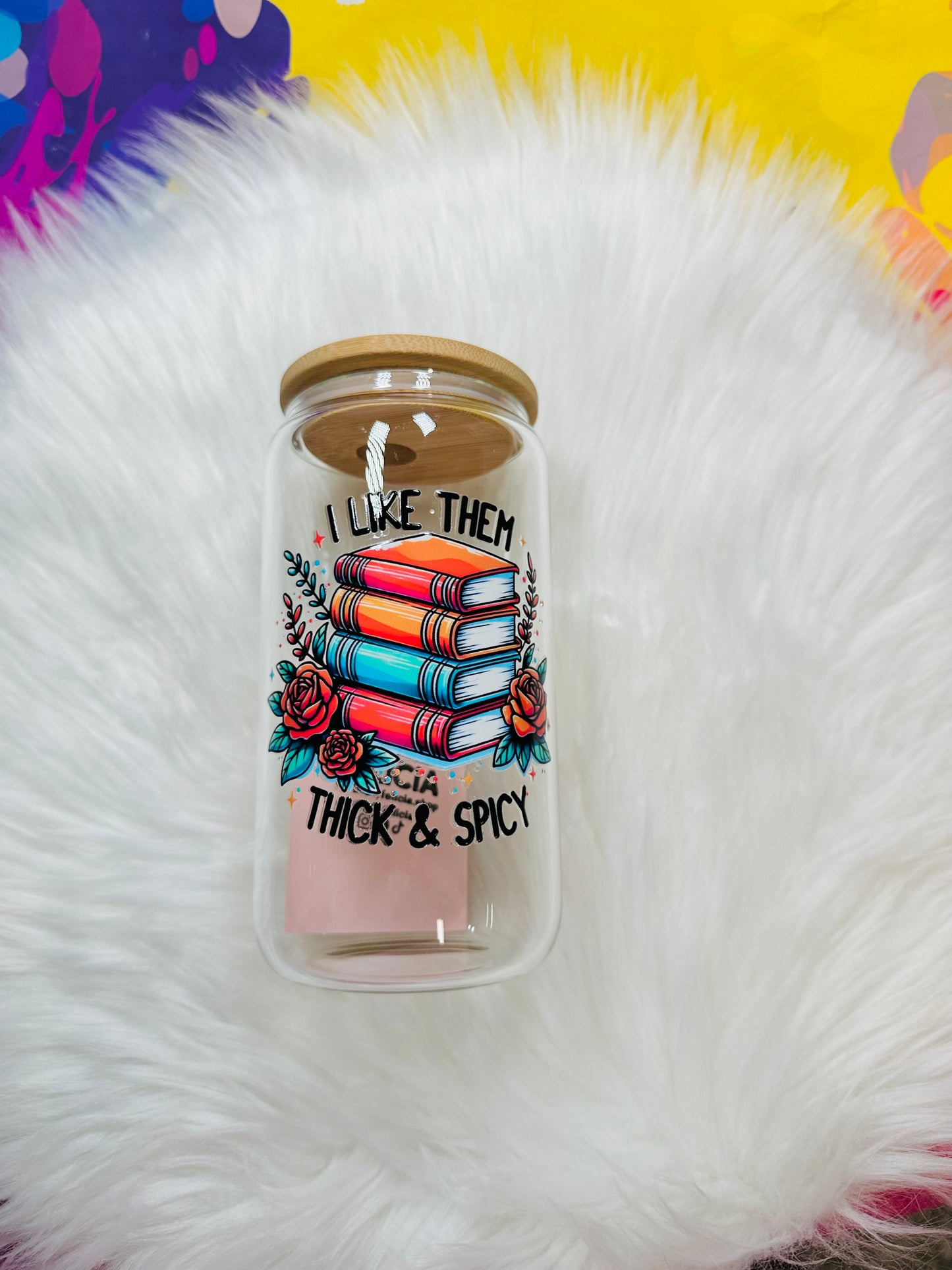 16oz Glass Can- thick snd spicy books