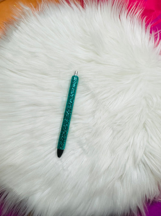 Teal Glitter | refillable pen