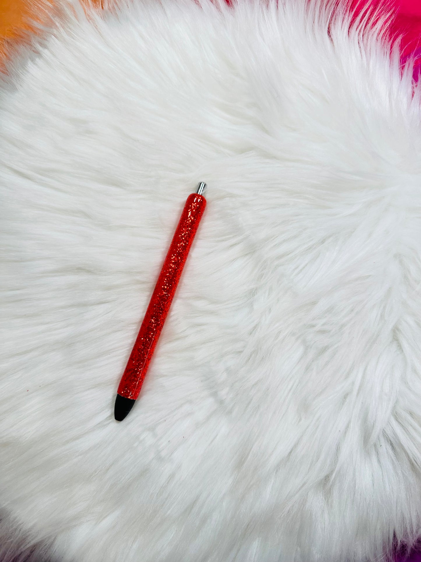 Red glitter | refillable pen