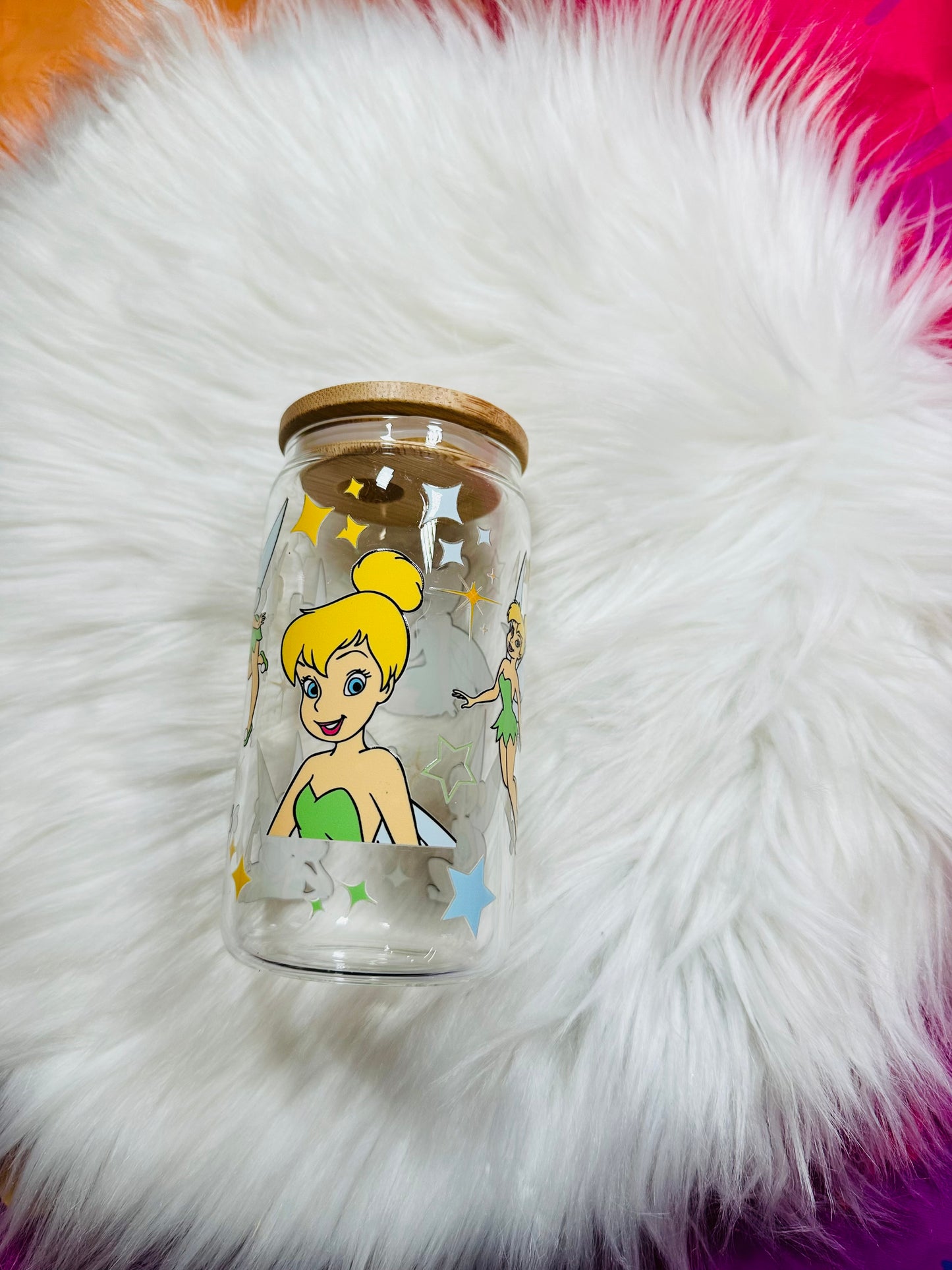 12oz Glass Cup - Tinkerbell