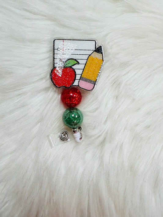 Paper Apple Pencil badge reel