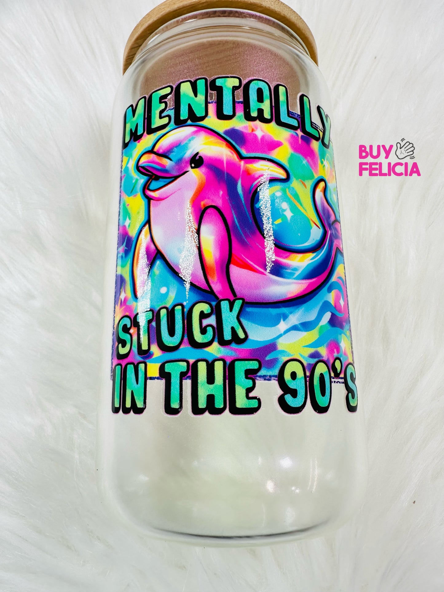 16oz Glass Can - Stuck in the 90s