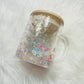 9oz Glitter Globe Mug - Flowers