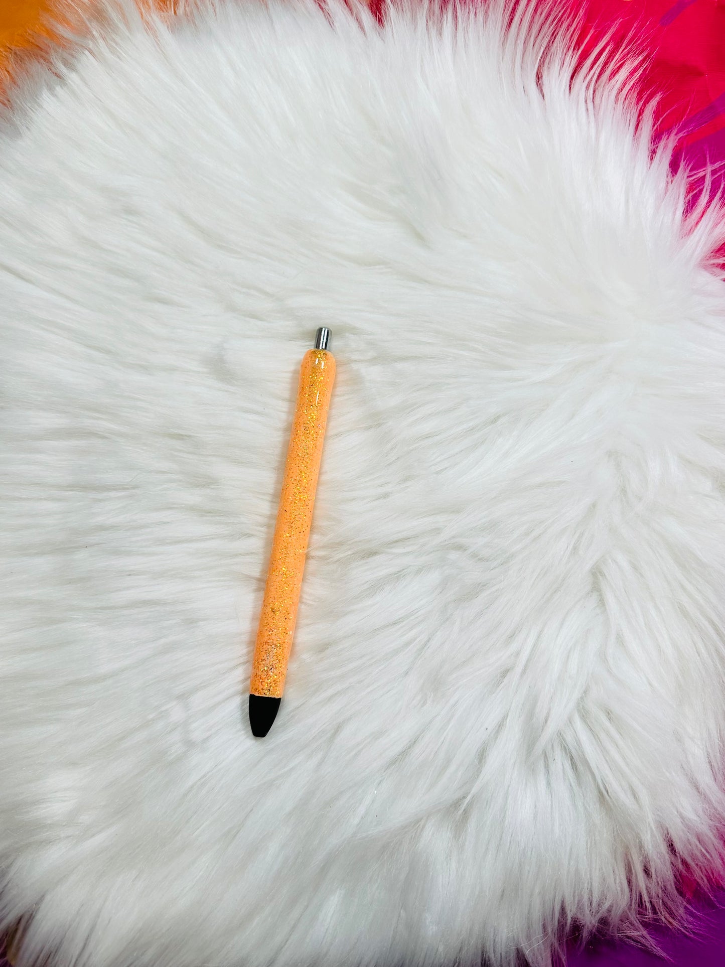 Orange glitter | refillable pen