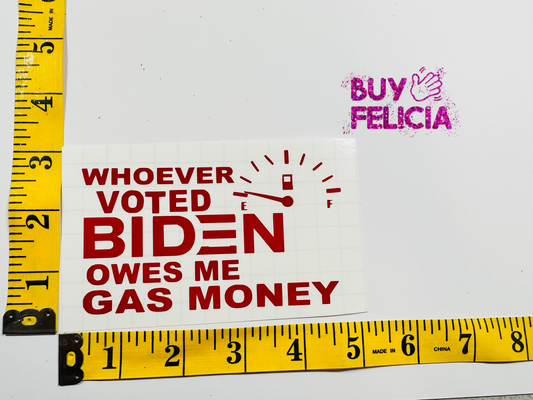 Gas Money-vinyl decal