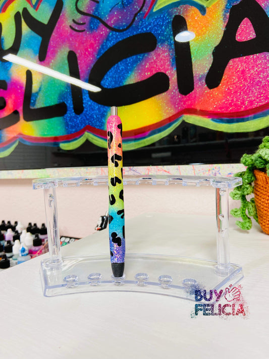 Neon Rainbow Leopard Pen| Refillable