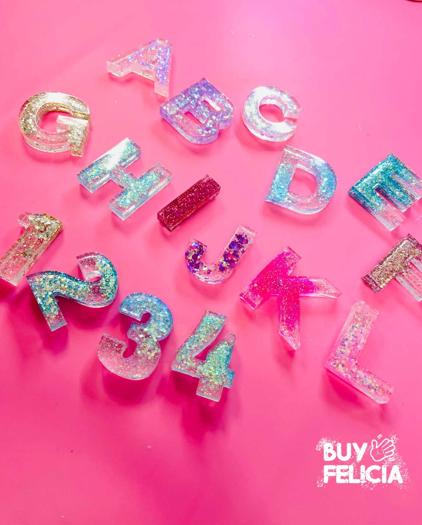 Glitter Alphabet Letters and Numbers